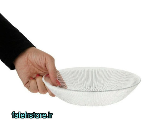 بشقاب خورشت خوری شیشه ای لبه ساده سولو 6 عددی