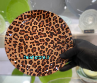 بشقاب پیش دستی آرکوفام شیشه ای پلنگی براق 6 عددی