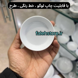 بشقاب تخت چینی زرین گرد سفید 9 سانتی هتلی 6 عددی