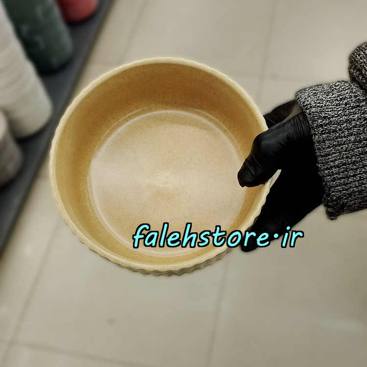 پیاله شیاردار کرم گرانیتی استون ور بن سای 6 عددی
