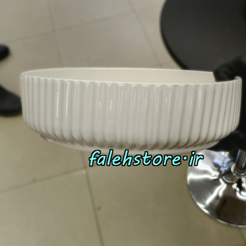 کاسه سرامیکی شیاردار سفید استون ور بن سای 1 عددی