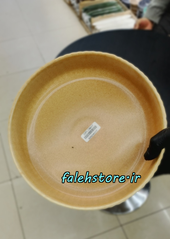 کاسه سرامیکی شیاردار کرم گرانیتی استون ور بن سای 1 عددی