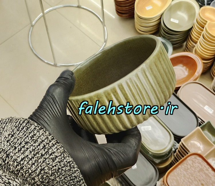 پیاله شیاردار زیتونی گرانیتی استون ور بن سای 6 عددی