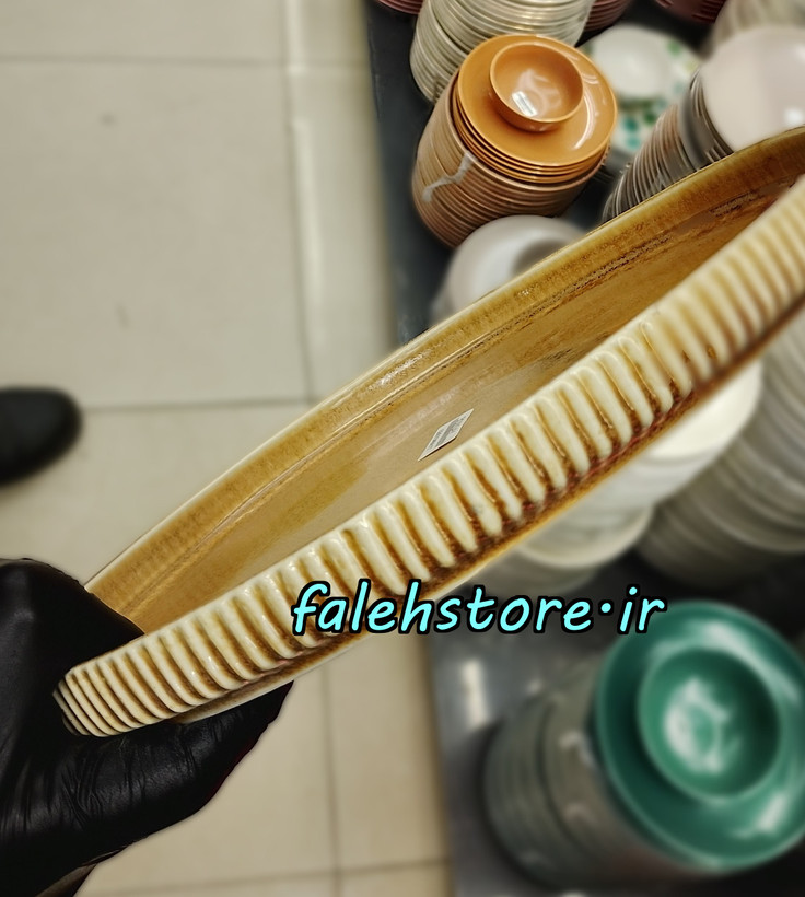 دیس سرامیکی گرانیتی استون ور کرم شیاردار بن سای 1 عددی