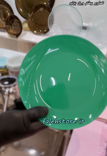 بشقاب پیش دستی آرکوفام شیشه ای سبز زمردی 6 عددی