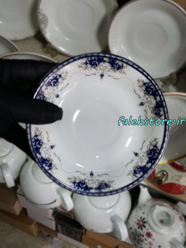 نعلبکی چینی کارگاهی مدل اسپینو 6 عددی معمولی