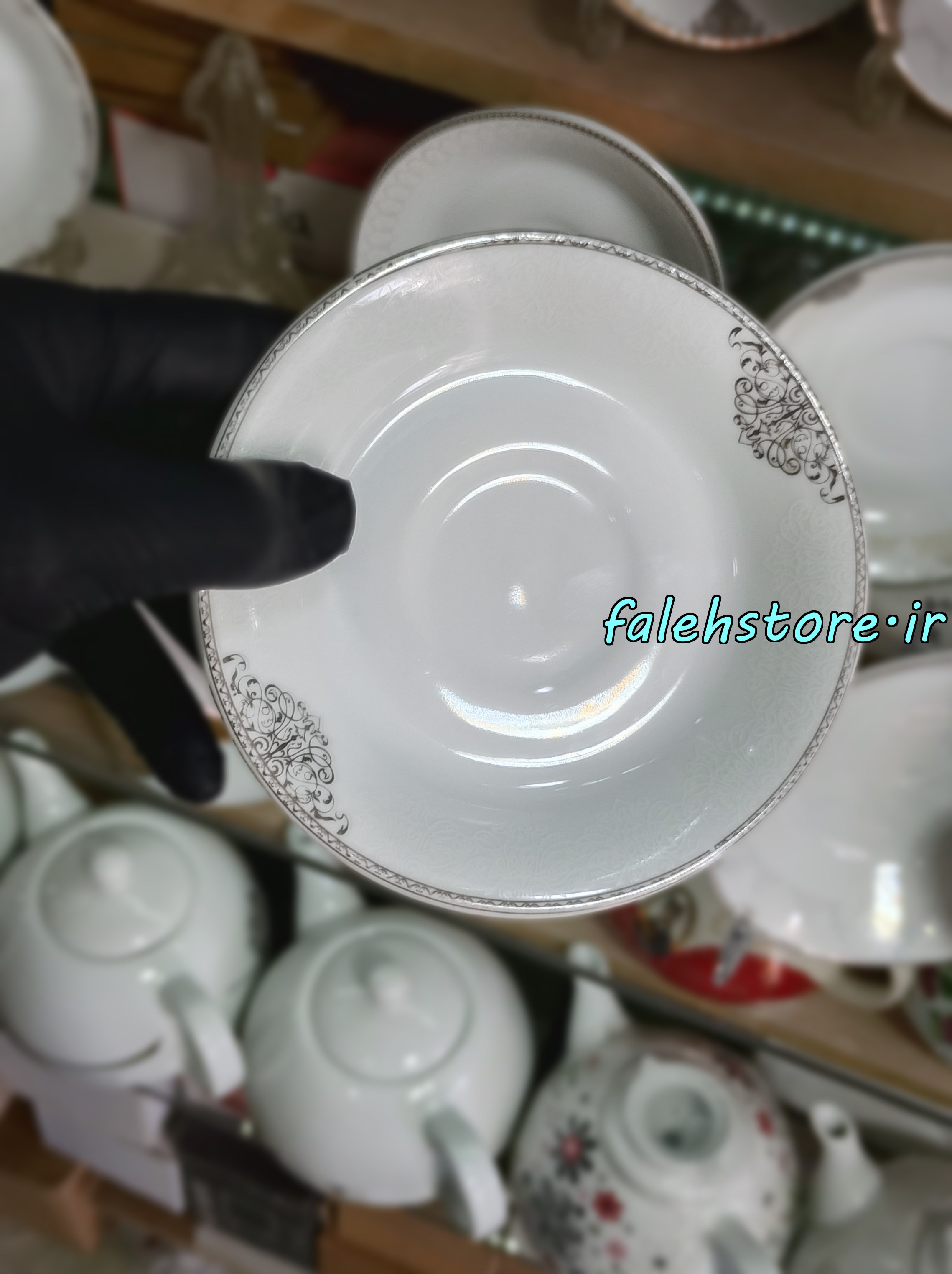 نعلبکی چینی طرح ایزابلا 6 عددی معمولی