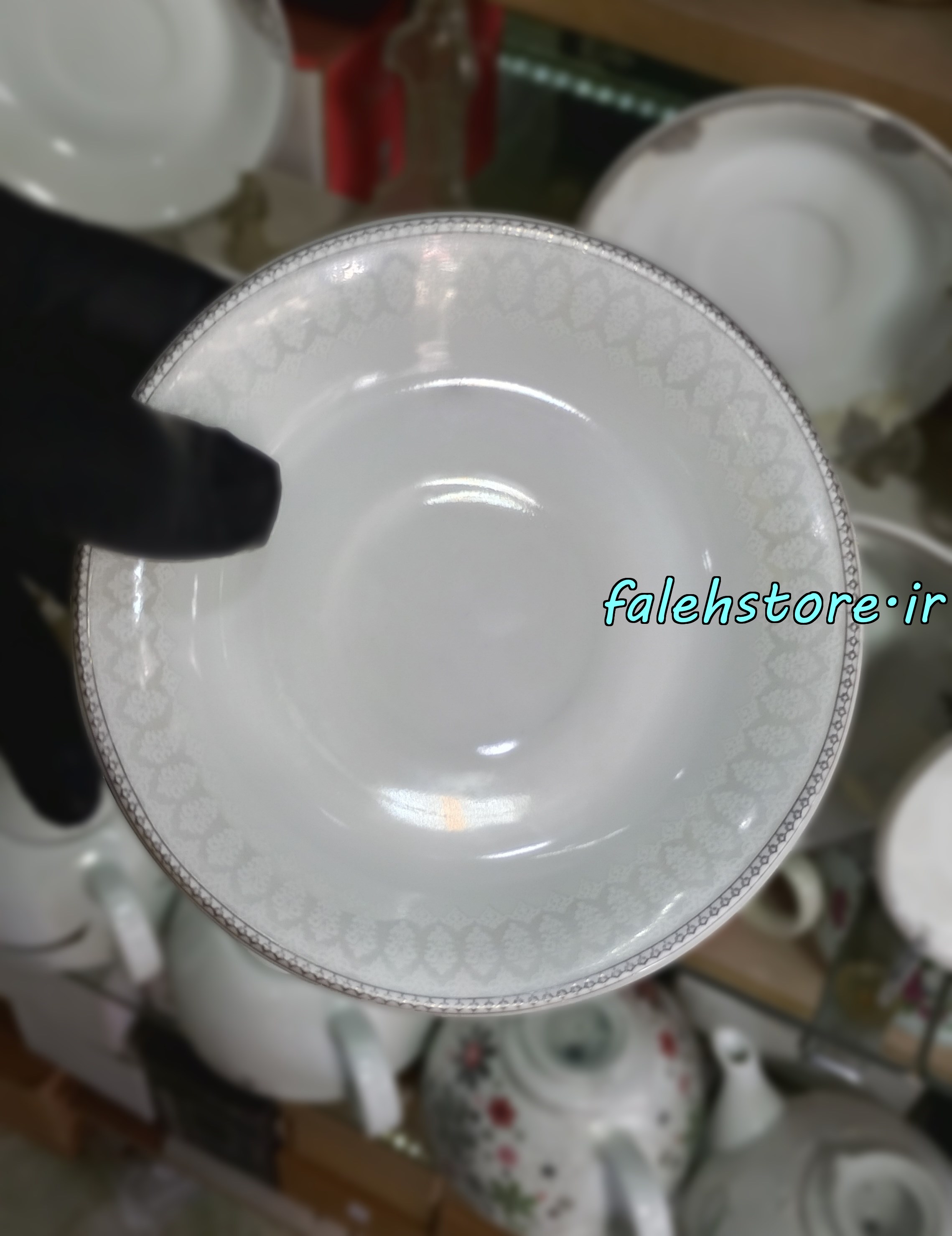 نعلبکی چینی طرح اسپیدار 6 عددی معمولی