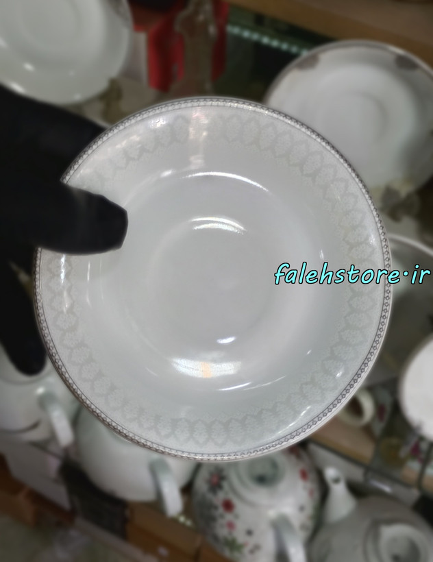 نعلبکی چینی طرح اسپیدار 6 عددی معمولی