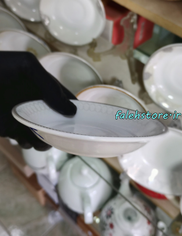 نعلبکی چینی طرح اسپیدار 6 عددی معمولی