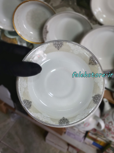 نعلبکی چینی طرح کارگاهی مدل سما 6 عددی معمولی