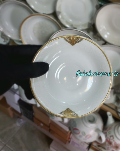 نعلبکی چینی طرح سنتی کارگاهی مدل شیوا 6 عددی معمولی