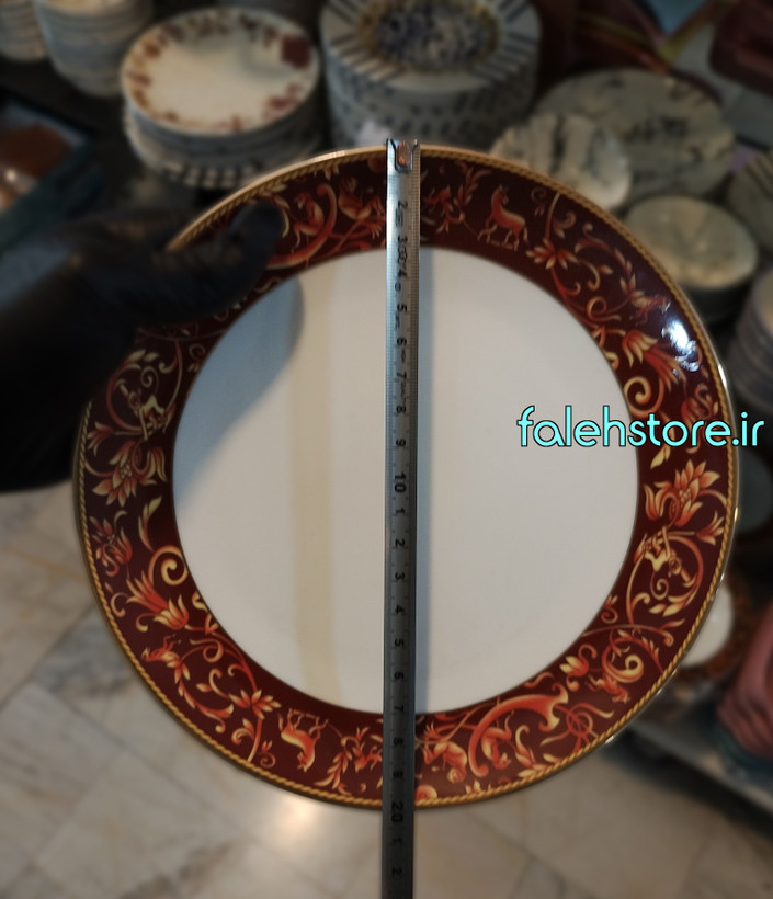 بشقاب پیش دستی چینی خارجی رومنس طرح گاردین گرد 1 عددی