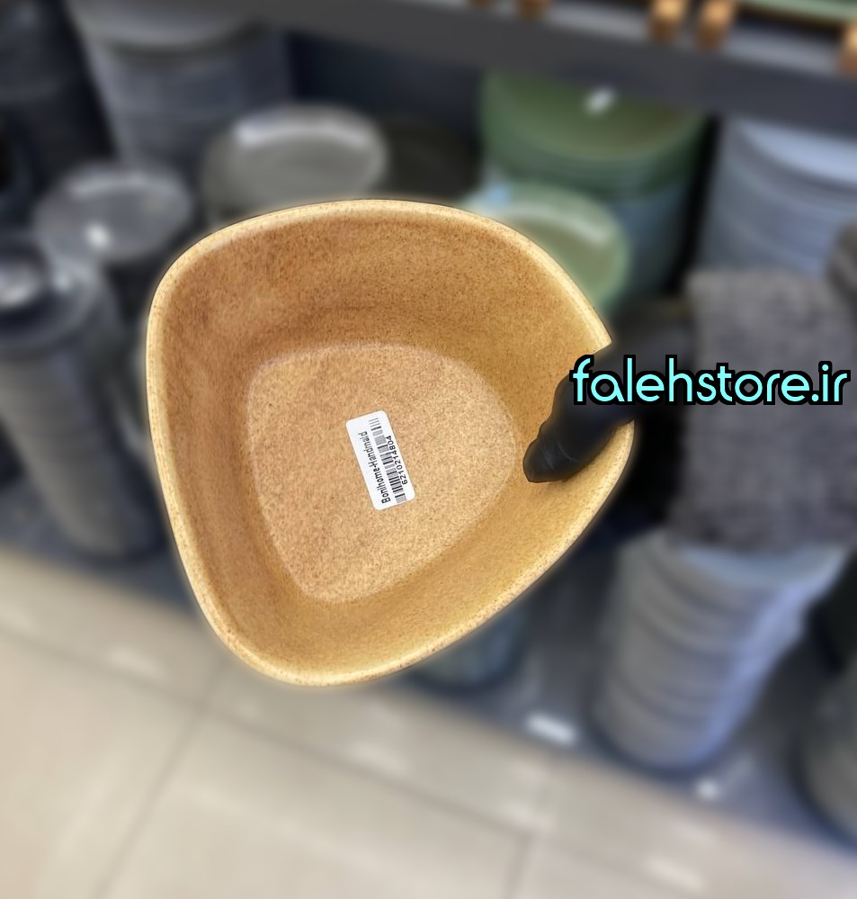 کاسه سرامیکی چهارگوش پاترو استون ور بن سای کرم گرانیتی  1 عددی