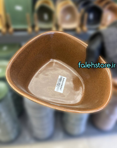 کاسه سرامیکی چهارگوش پاترو استون ور بن سای قهوه ای گرانیتی 1 عددی