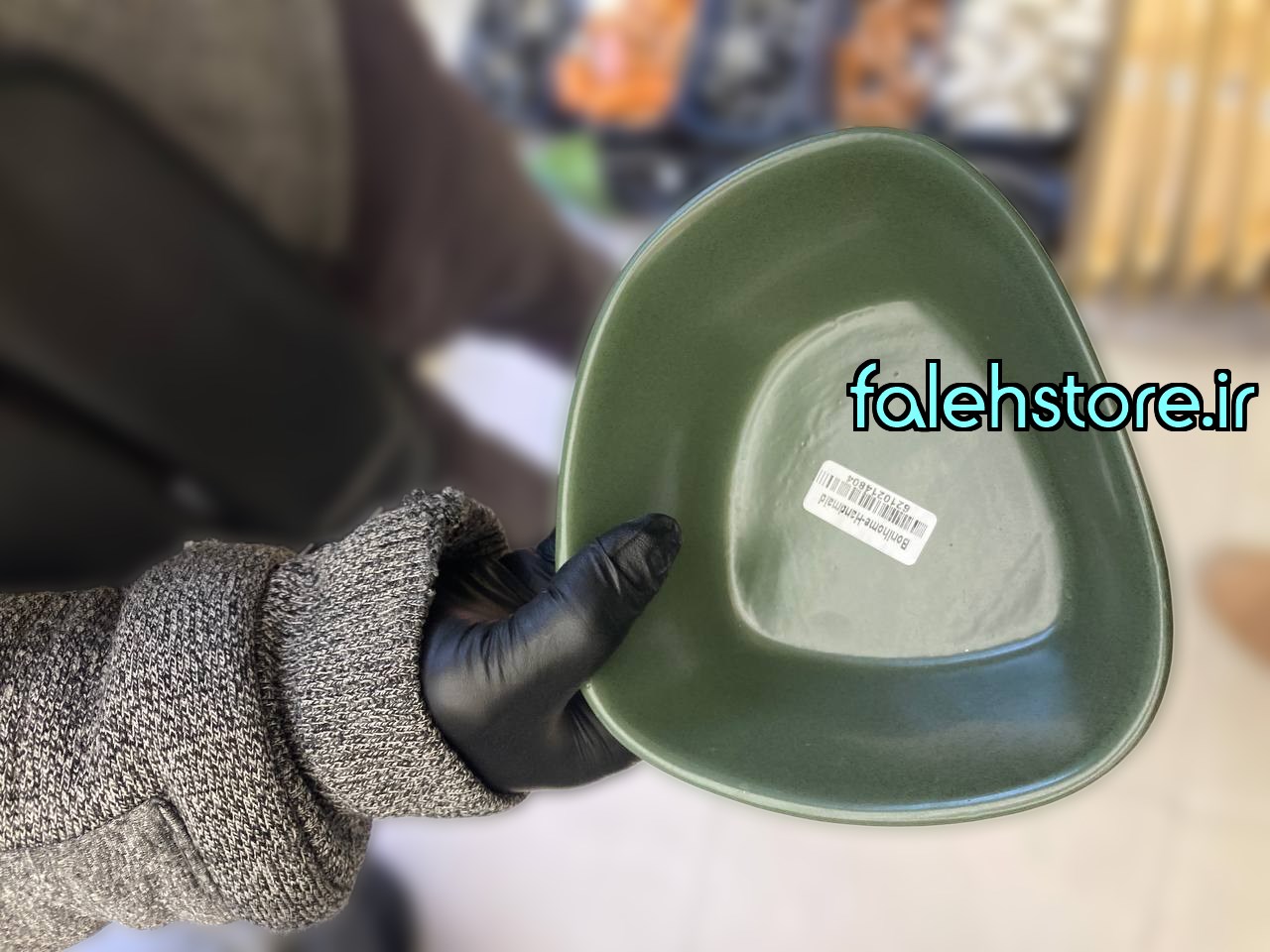 کاسه سرامیکی چهارگوش پاترو استون ور بن سای یشمی گرانیتی 1 عددی