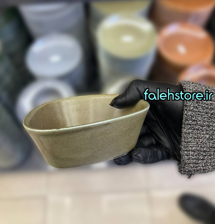 پیاله سرامیکی پاترو استون ور بن سای زیتونی گرانیتی 1 عددی