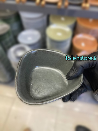 پیاله سرامیکی پاترو استون ور بن سای مشکی بافت دار 1 عددی