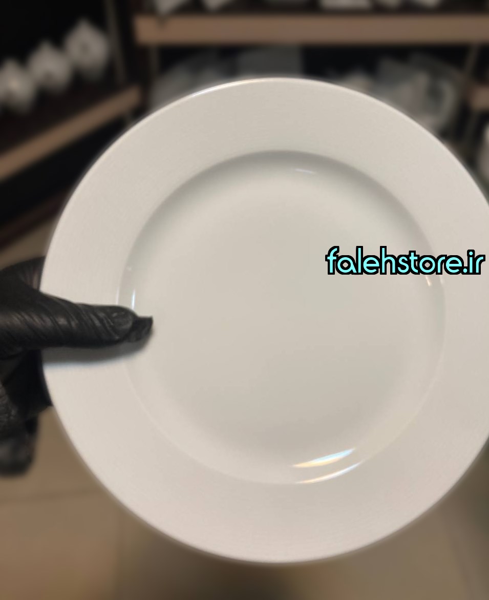 بشقاب تخت چینی تقدیس گرد سفید 26 سانتی هتلی 6 عددی