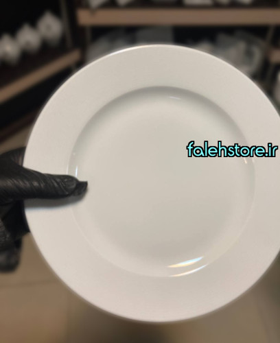 بشقاب تخت چینی تقدیس گرد سفید 26 سانتی هتلی 6 عددی