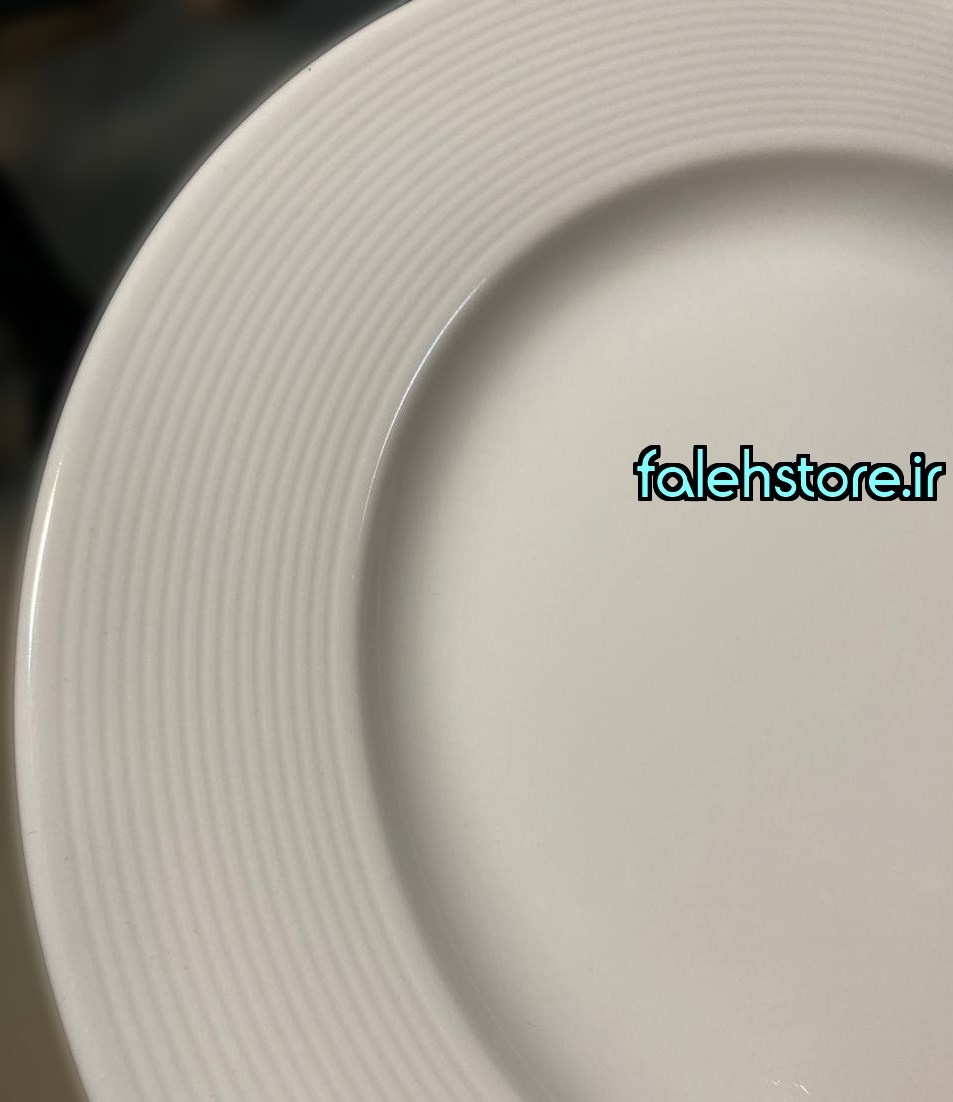 بشقاب تخت چینی تقدیس گرد سفید 28 سانتی هتلی 6 عددی