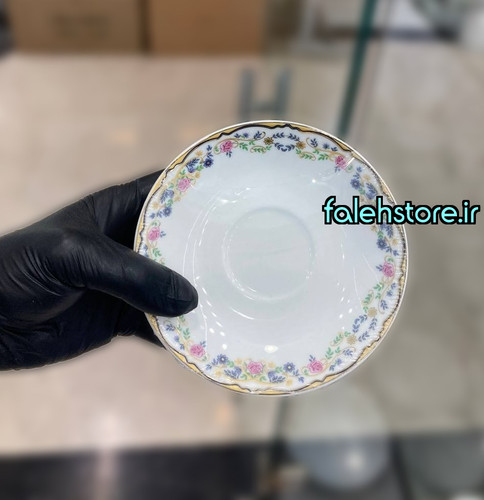 نعلبکی چینی زرین طرح گلستان قدیمی 6 عددی