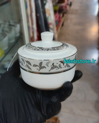 قندان چینی زرین سیلور سان گرد 1 عددی