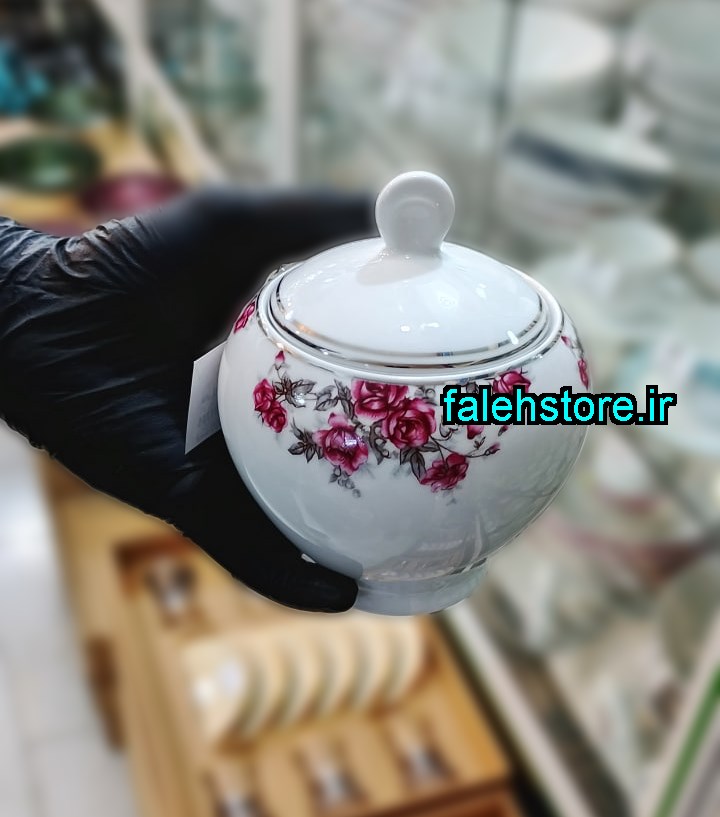 قندان چینی زرین طرح آران گرد 1 عددی