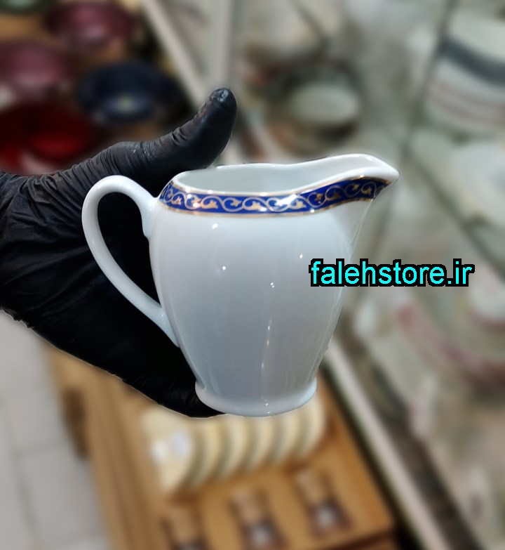 سس خوری چینی زرین طرح پرمیس سرمه ای  1 عددی