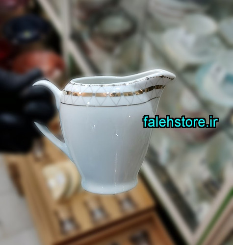سس خوری چینی زرین طرح قدیمی خط دار 1 عددی