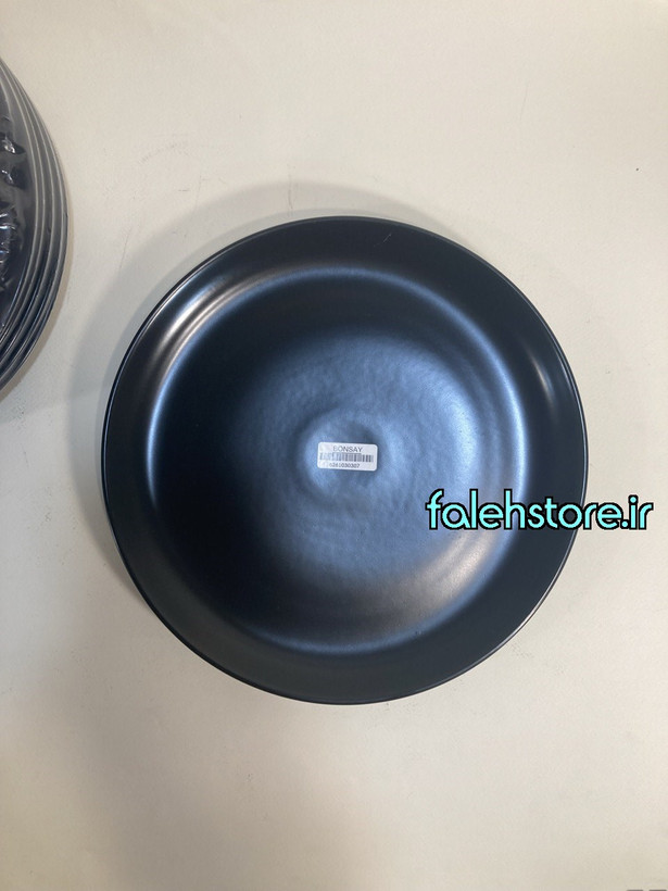 بشقاب پلوخوری مشکی مات استون ور بن سای 6 عددی