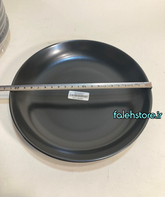 بشقاب خورشت خوری مشکی مات استون ور بن سای 6 عددی