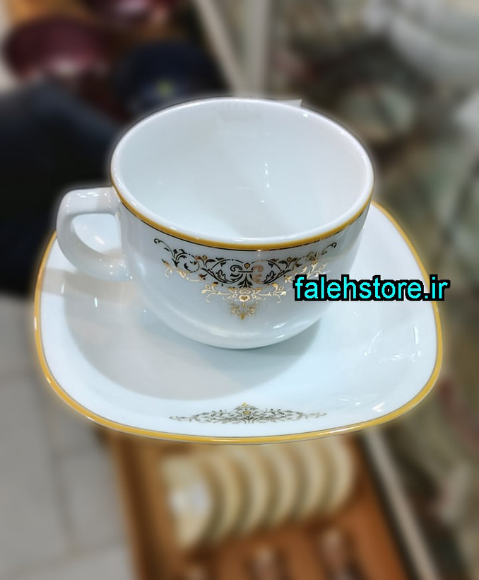 فنجان چای خوری چینی زرین طرح مونت کارلو 6 عددی