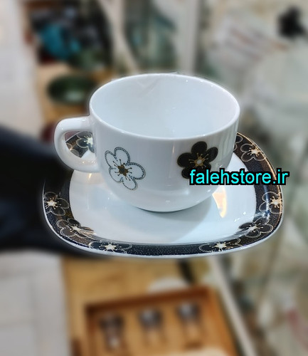 فنجان چای خوری چینی زرین طرح گلدن نایت
