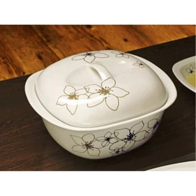 سوپ خوری چینی زرین طرح آرتمیس طلایی چهارگوش  1 عددی