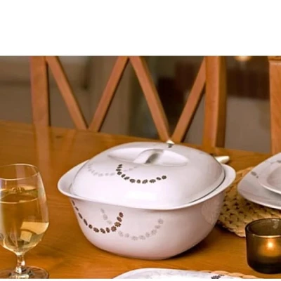 سوپ خوری چینی زرین طرح گل آذین چهارگوش 1 عددی