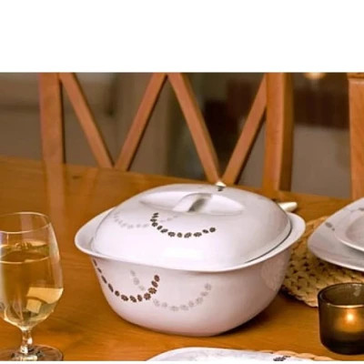 سوپ خوری چینی زرین طرح گل آذین چهارگوش 1 عددی