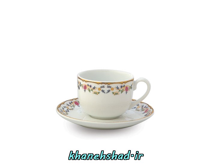 فنجان چای خوری چینی زرین طرح گلستان 6 عددی
