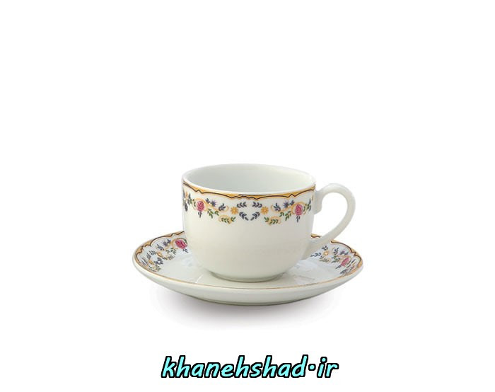 فنجان چای خوری چینی زرین طرح گلستان 6 عددی