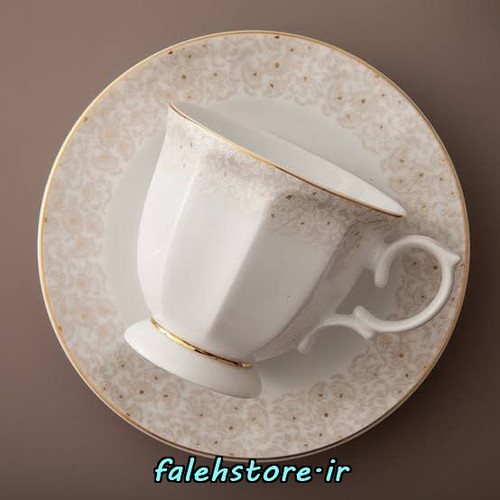 فنجان چای خوری چینی زرین طرح کاررا 6 عددی