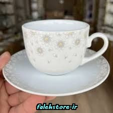 فنجان چای خوری چینی زرین طرح کامومیلا 6 عددی