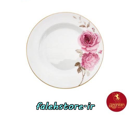 بشقاب پیش دستی چینی زرین رزفلاور گرد 6 عددی
