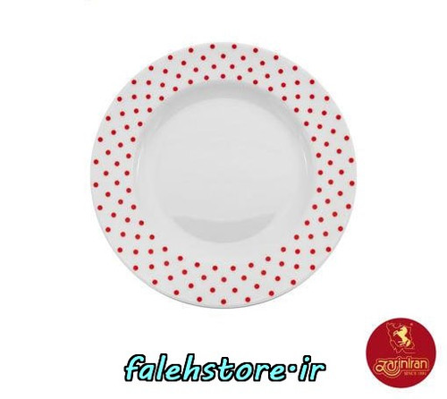 بشقاب پیش دستی چینی زرین اسپاتی قرمز 6 عددی