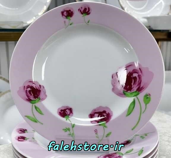 بشقاب پیش دستی چینی زرین پینک رز 6 عددی
